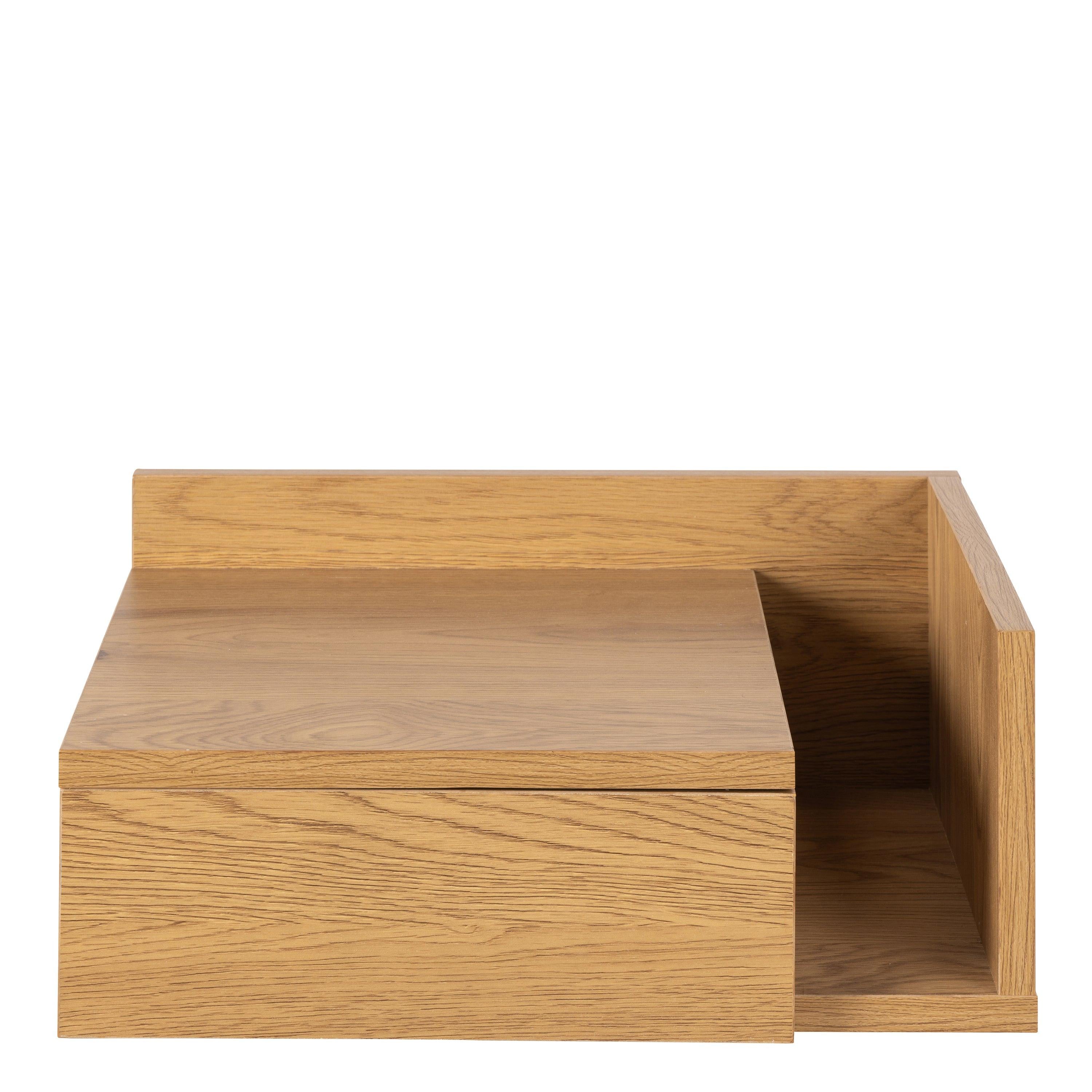 Ashlan Square Bedside Table with 1 Drawers in Oak - image 5