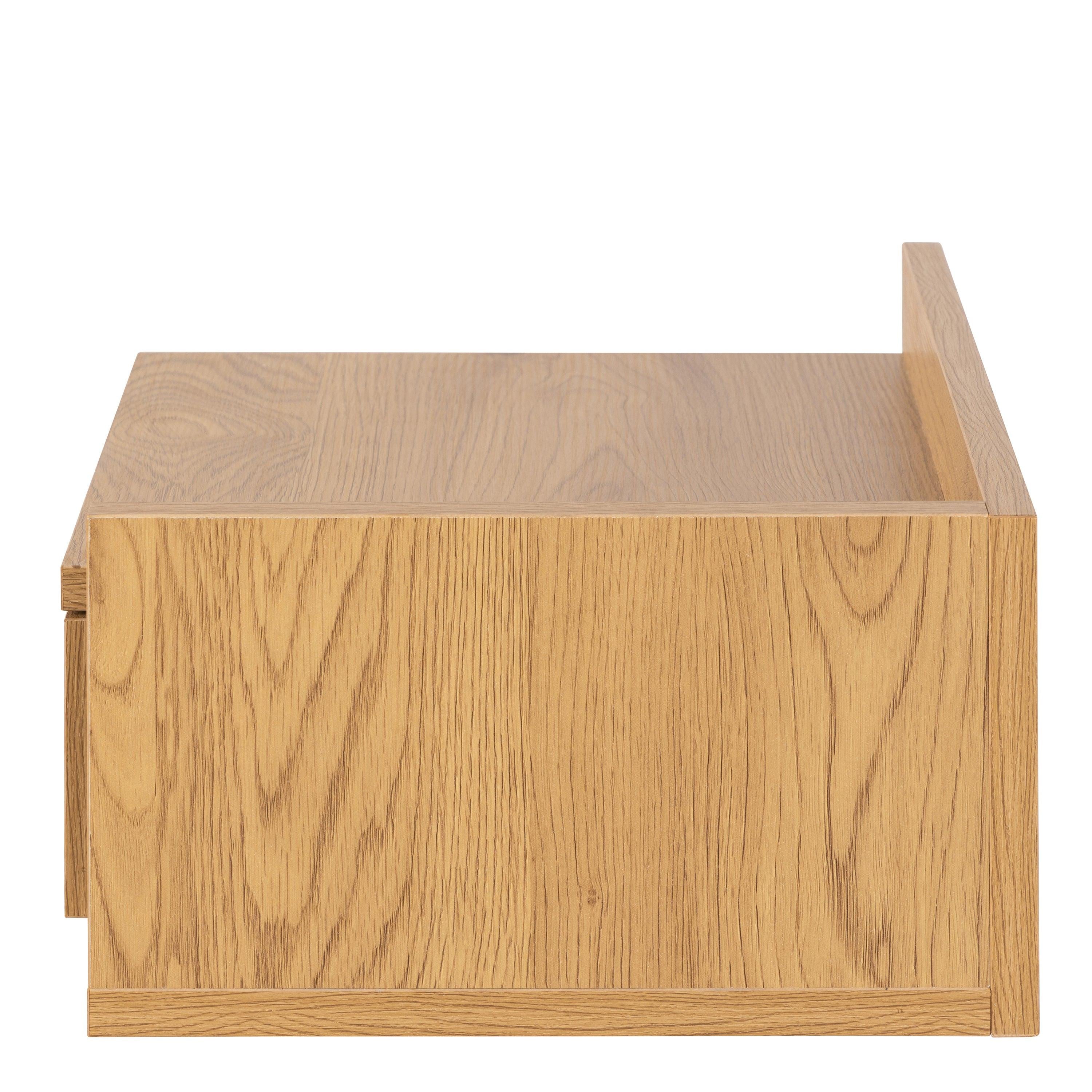 Ashlan Square Bedside Table with 1 Drawers in Oak - image 6
