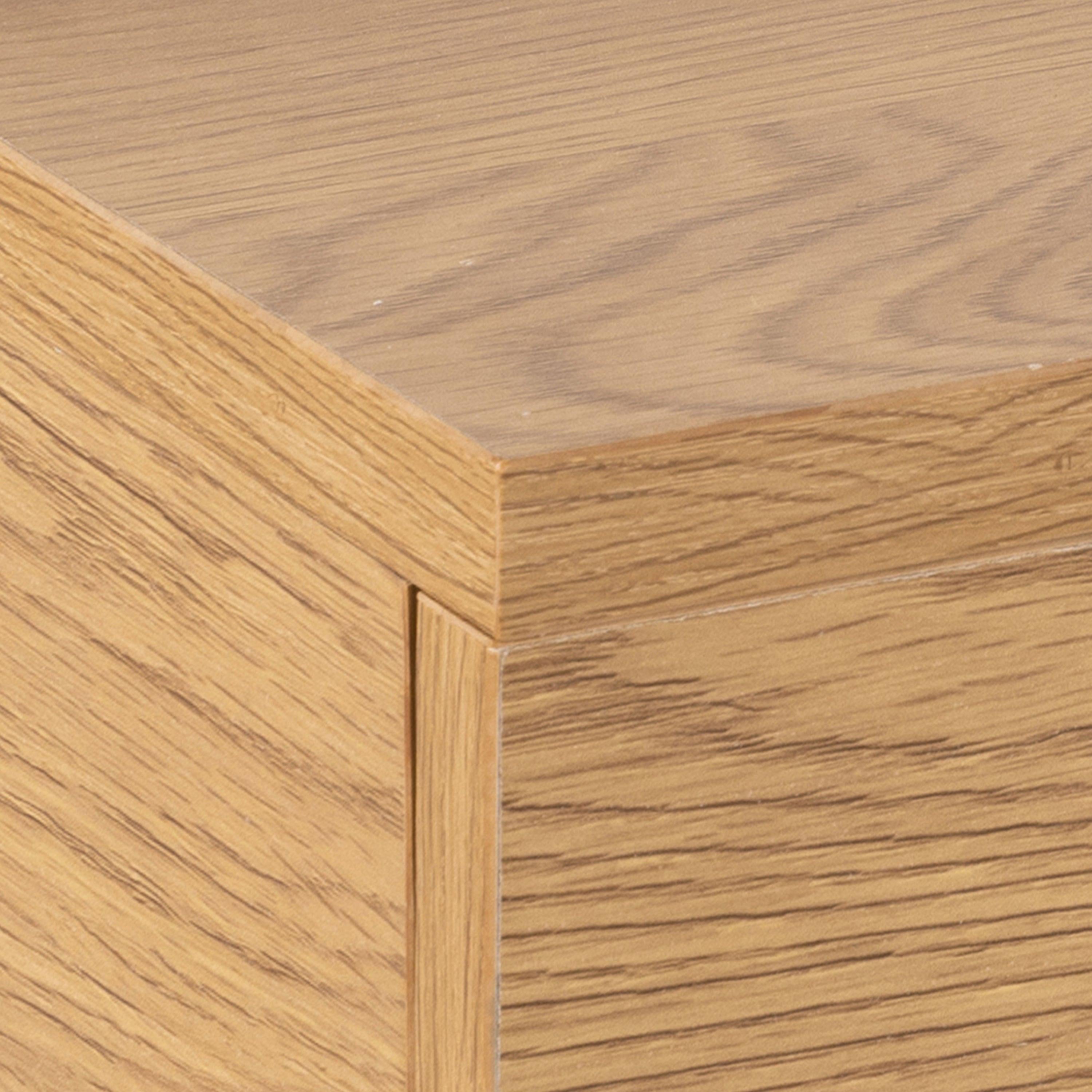 Ashlan Square Bedside Table with 1 Drawers in Oak - image 9