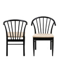 Cassandra Dining Chair with Armrest in Black Set of 2 - image 2