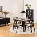 Cassandra Dining Chair with Armrest in Black Set of 2 - image 3