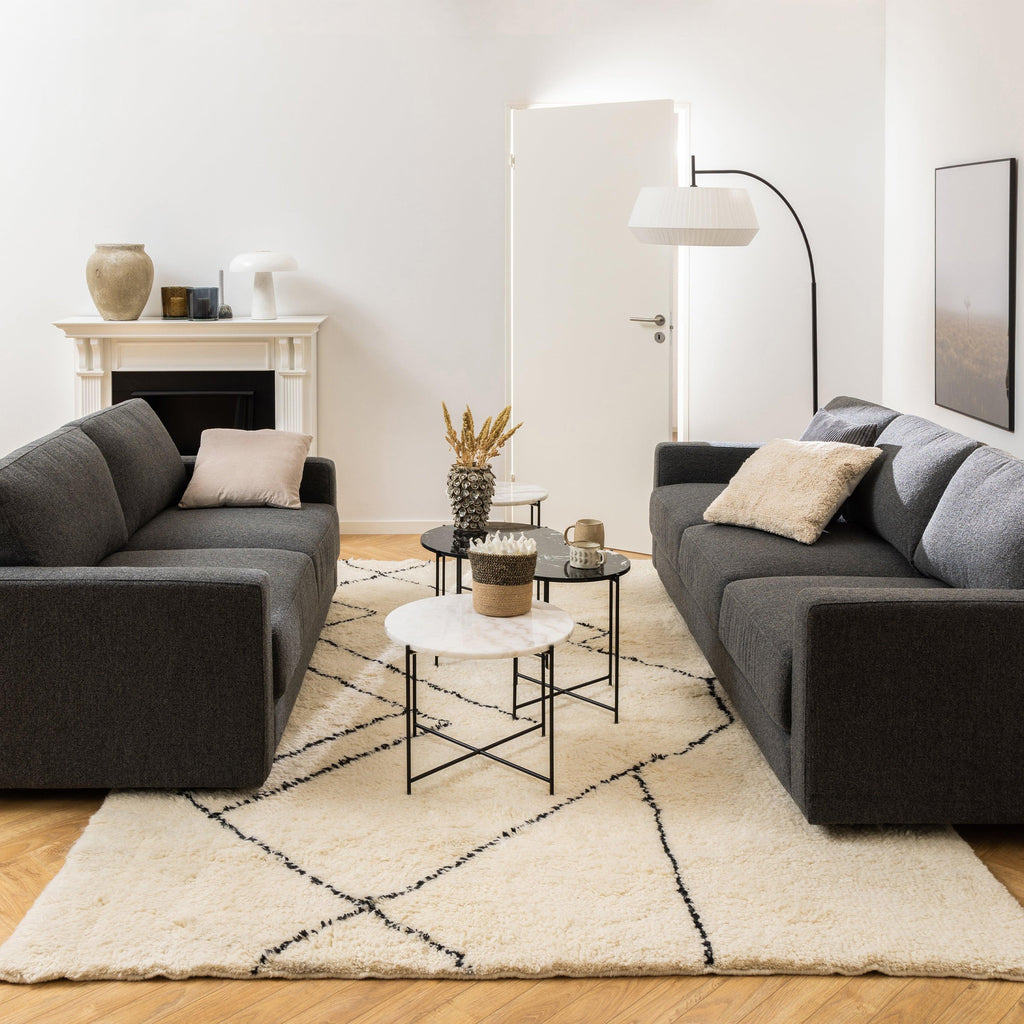 Avila Side Table with White Marble Top 42x45cm - image 3