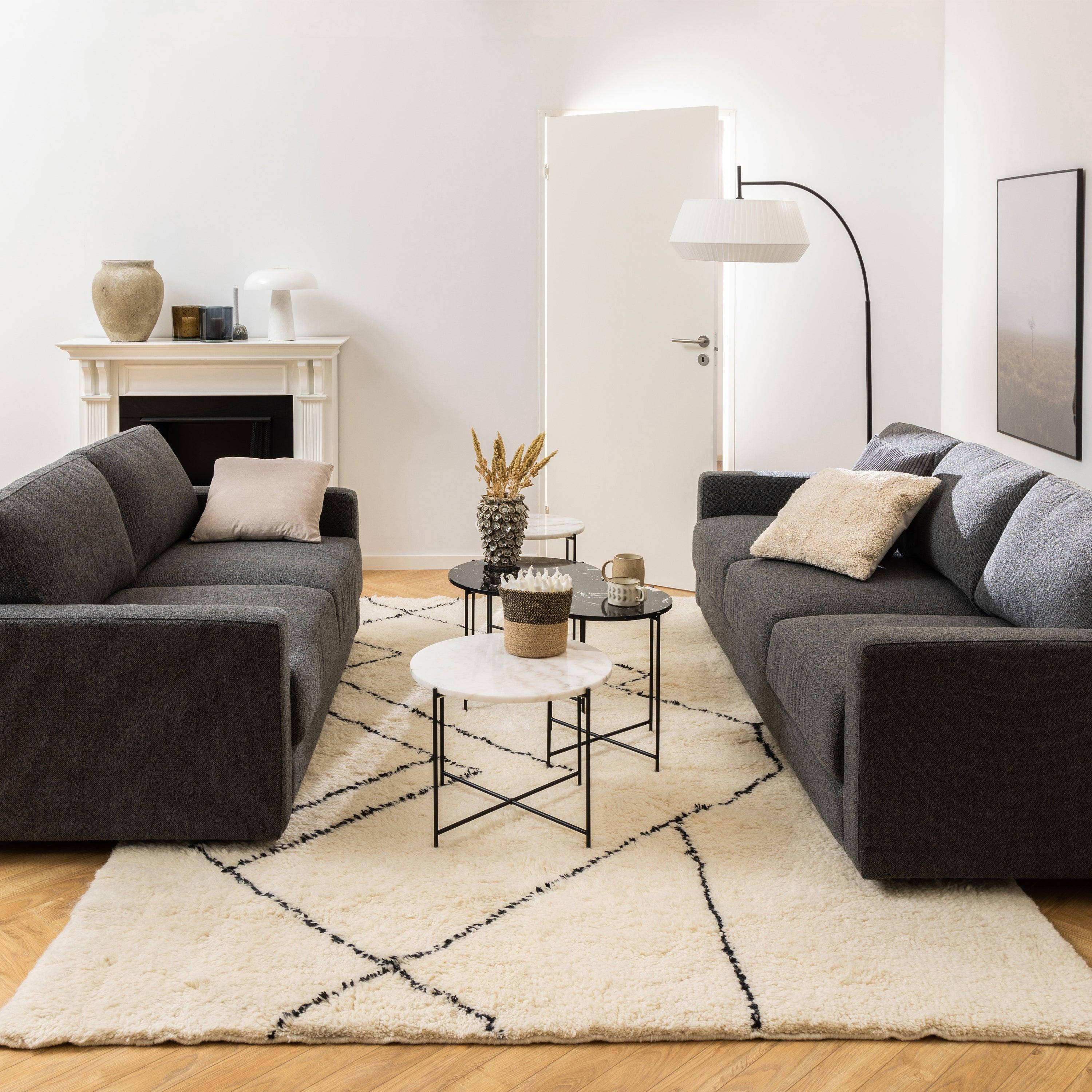 Avila Side Table with White Marble Top 42x45cm - image 3