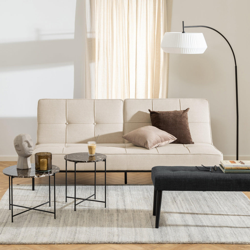 Avila Side Table with Brown Marble Top 42x45cm - image 3