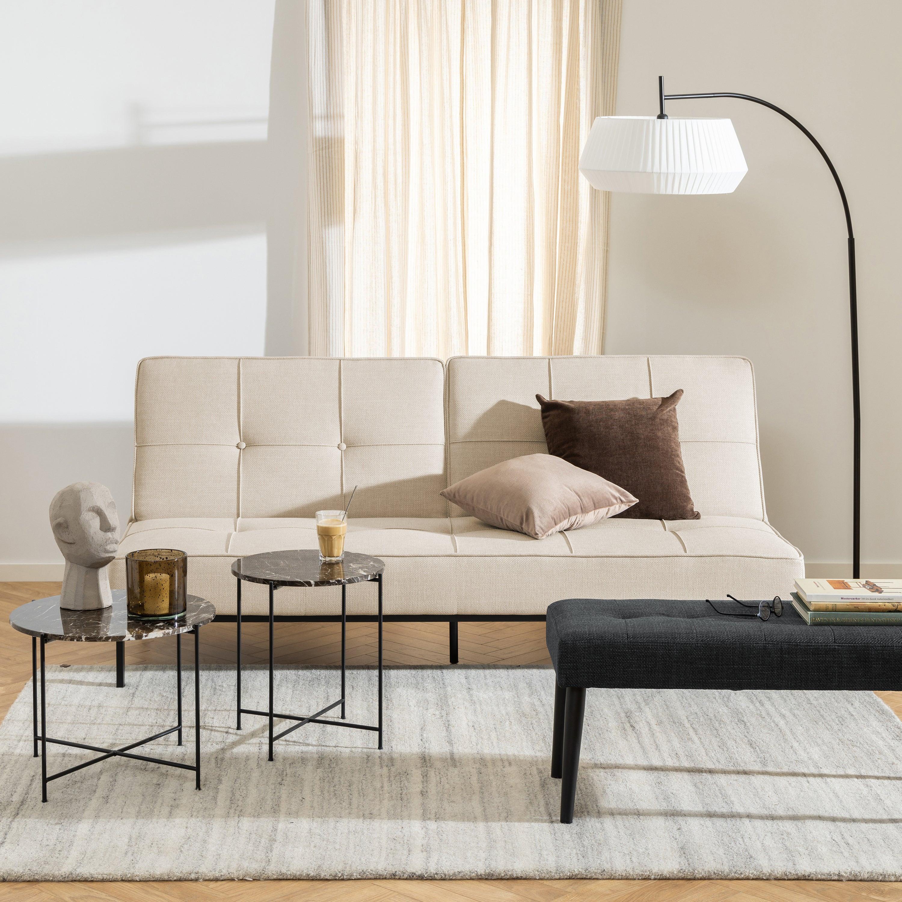 Avila Side Table with Brown Marble Top 42x45cm - image 3