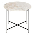 Avila Side Table with White Marble Top 52x40cm - image 2