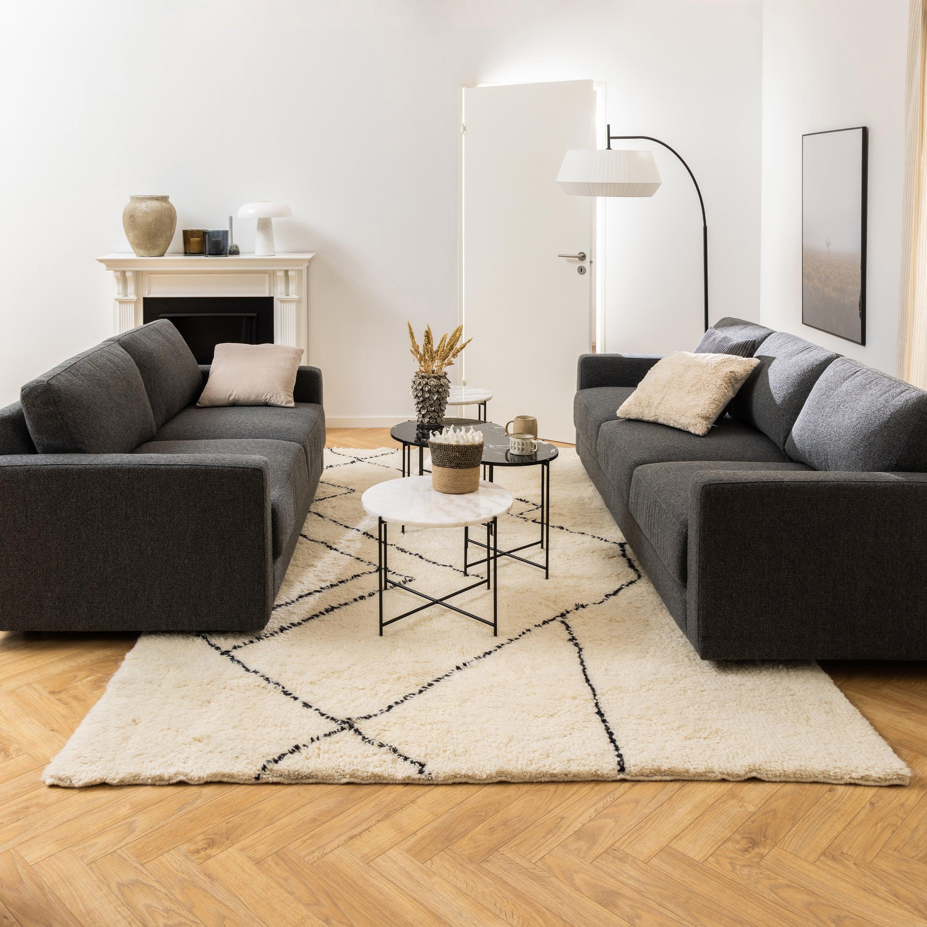 Avila Side Table with White Marble Top 52x40cm - image 3