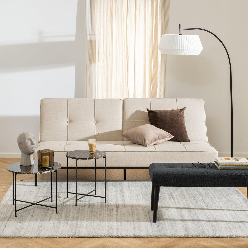 Avila Side Table with Brown Marble Top 52x40cm - image 3