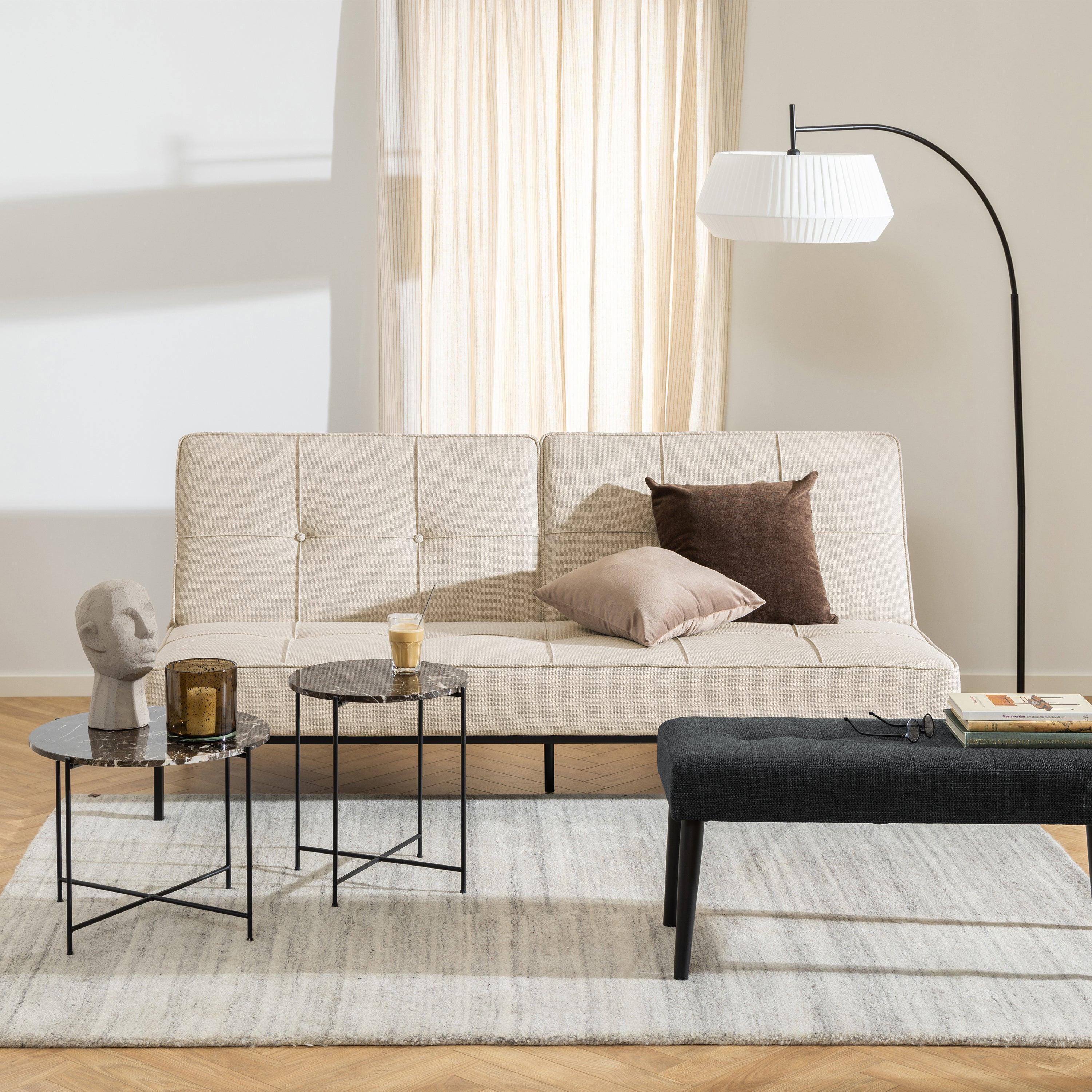 Avila Side Table with Brown Marble Top 52x40cm - image 3