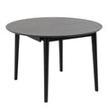 Montreux Round Extending Dining Table in Black 115-154cm includes 4 Cassandra Dining Chairs with Armrest in Black - image 2
