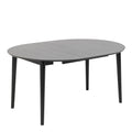 Montreux Round Extending Dining Table in Black 115-154cm includes 4 Cassandra Dining Chairs with Armrest in Black - image 3