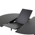 Montreux Round Extending Dining Table in Black 115-154cm includes 4 Cassandra Dining Chairs with Armrest in Black - image 4