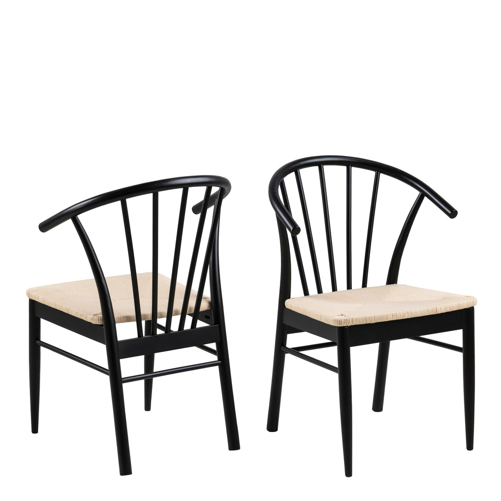 Montreux Round Extending Dining Table in Black 115-154cm includes 4 Cassandra Dining Chairs with Armrest in Black - image 8