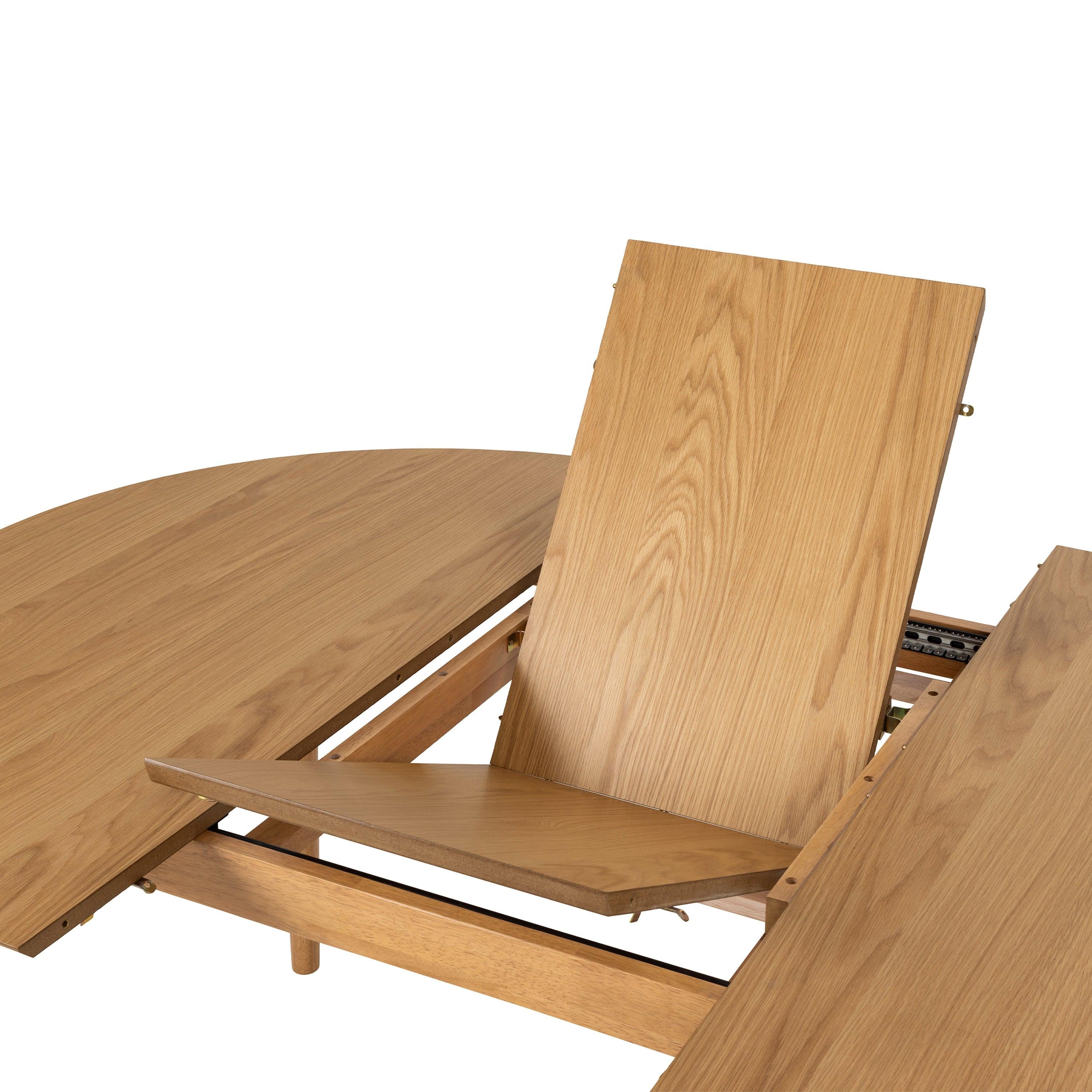 Montreux Round Extending Dining Table in Oak 154-115cm - image 4