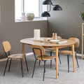 Montreux Round Extending Dining Table in Oak 154-115cm - image 5