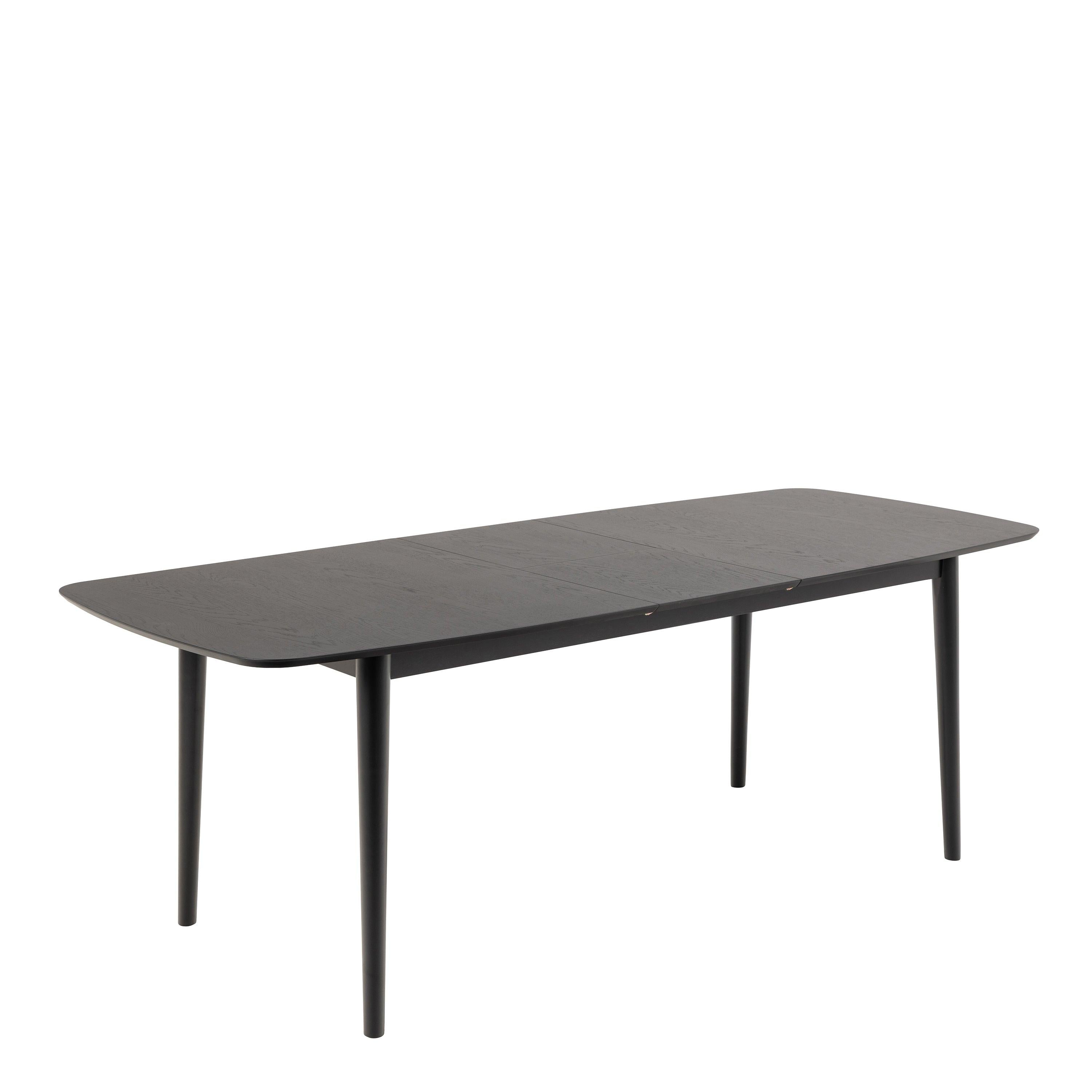 Montreux Rectangular Extending Dining Table in Black 180-219 cm - image 3