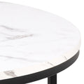 Spiro Coffee Table with White Marble Melamine Top & Black Legs - image 4