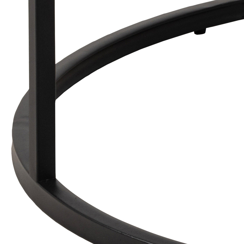 Spiro Coffee Table with White Marble Melamine Top & Black Legs - image 5