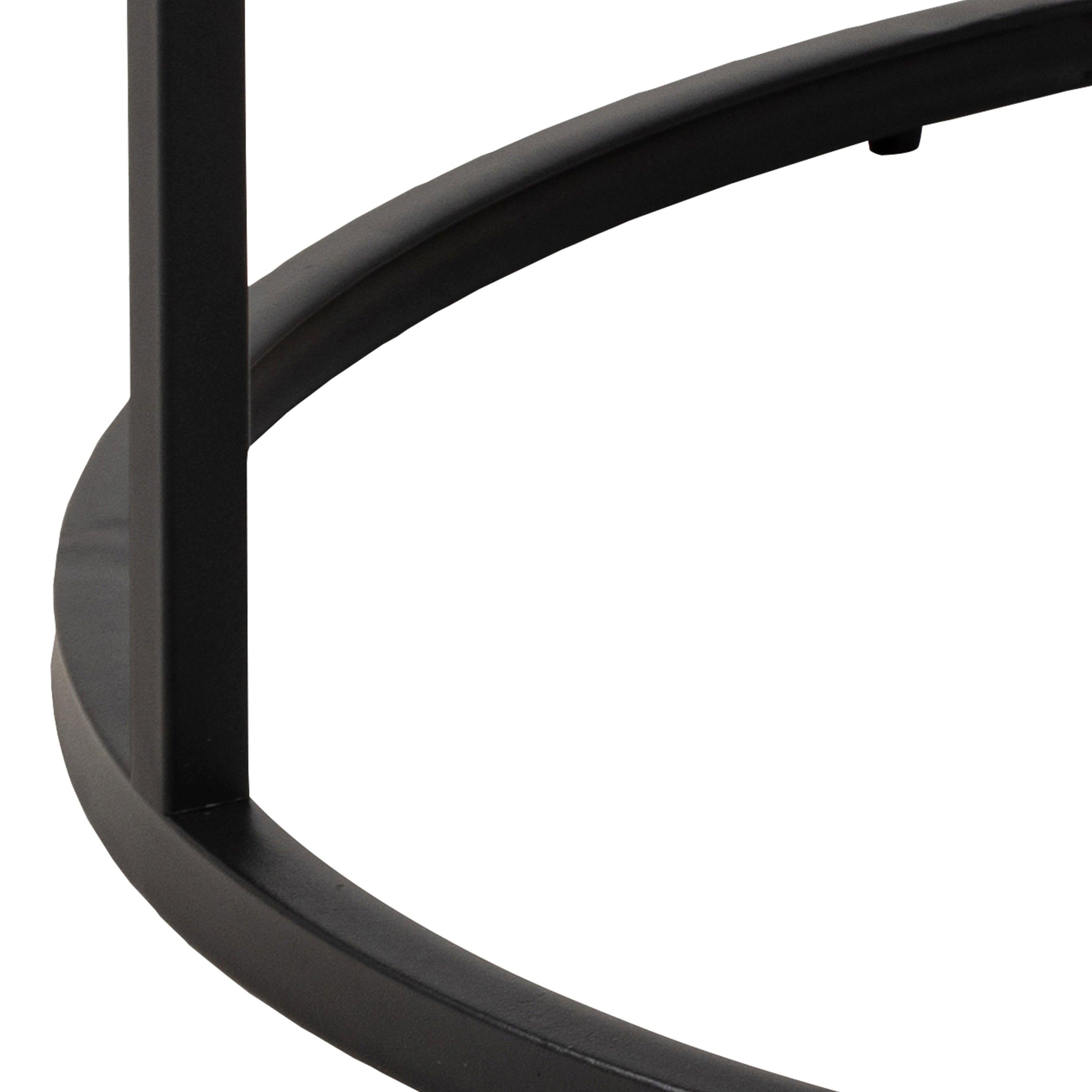 Spiro Coffee Table with White Marble Melamine Top & Black Legs - image 5