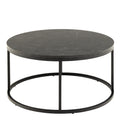 Spiro Coffee Table with Black Marble Melamine Top & Black Legs - image 2
