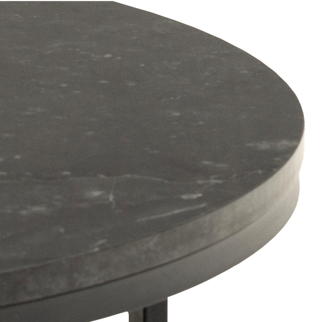 Spiro Coffee Table with Black Marble Melamine Top & Black Legs - image 5