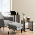 Strington Side Table in Black with Glass Top - image 3