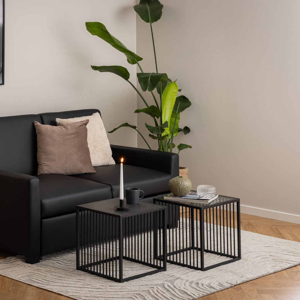 Strington Side Table in Black with Glass Top - image 4