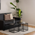 Strington Side Table in Black with Glass Top - image 4