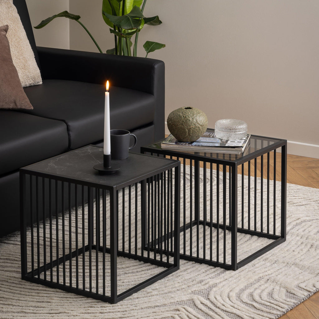 Strington Side Table in Black with Glass Top - image 6