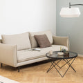 Cuxton Black Coffee Table with Smoked Glass Top - image 4