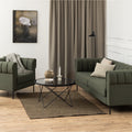 Cuxton Black Coffee Table with Smoked Glass Top - image 5