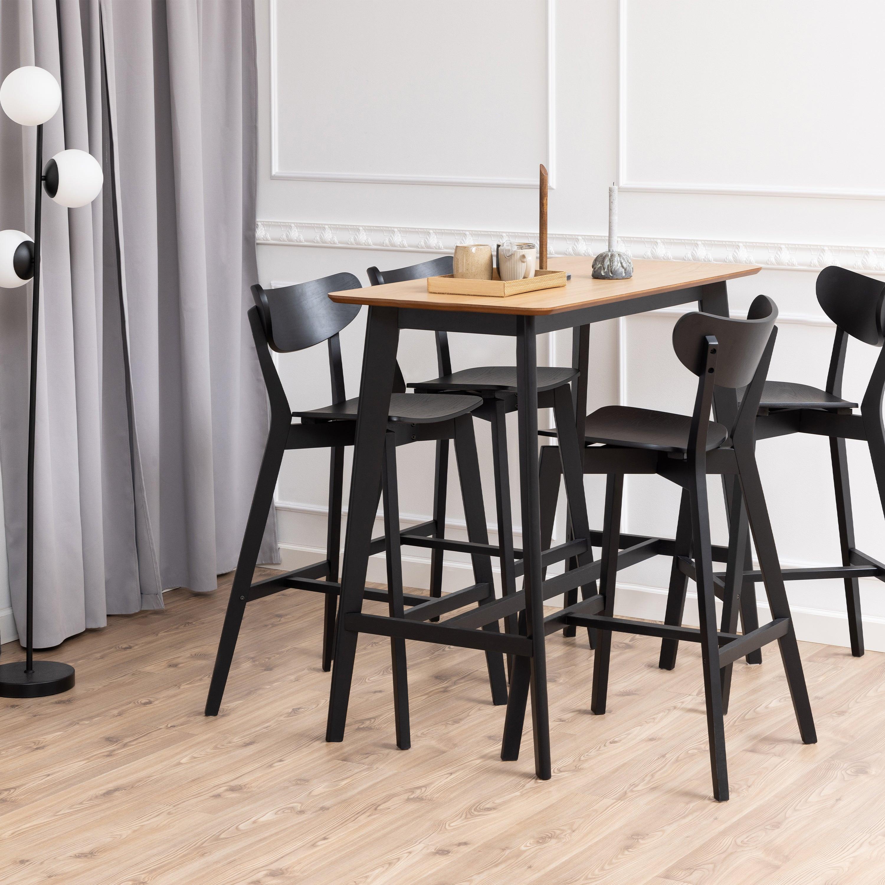 Roxby Bar Table in Oak & Black - image 4