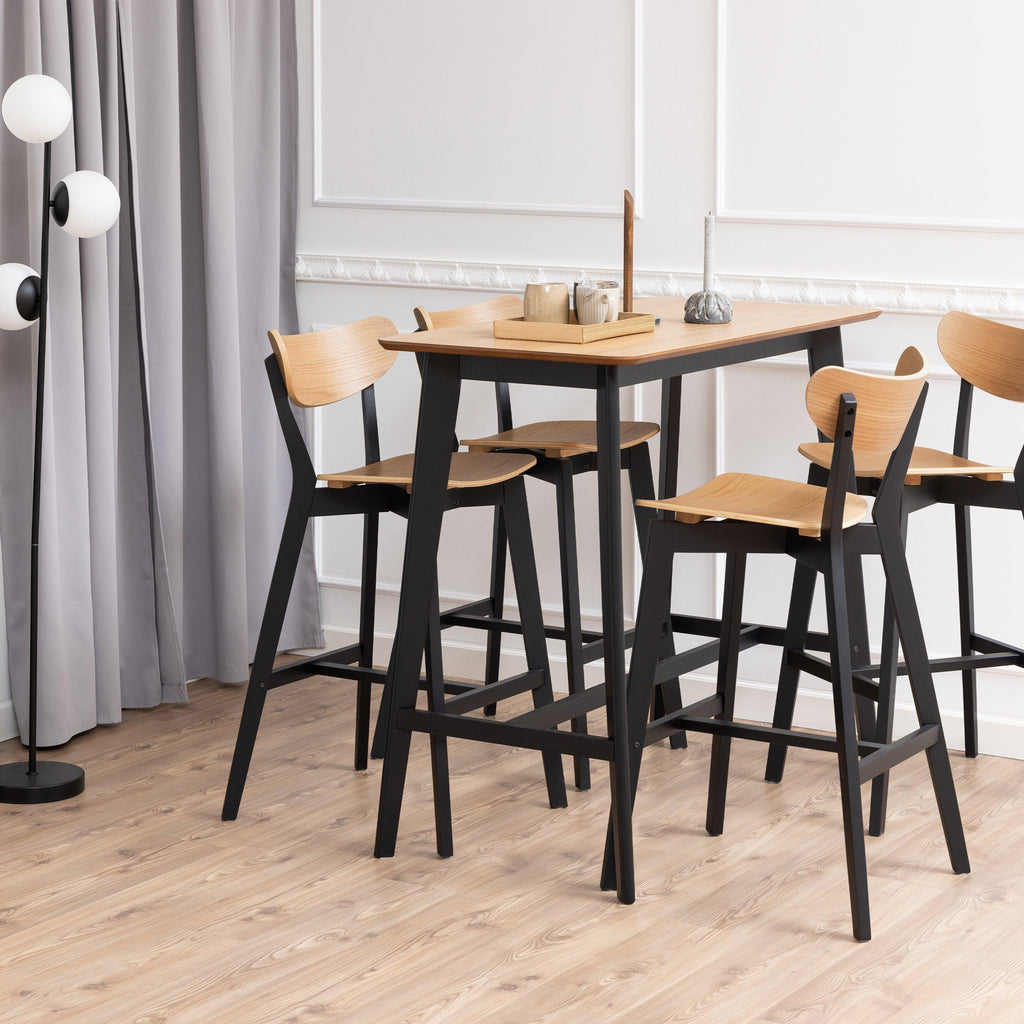 Roxby Bar Table in Oak & Black - image 5
