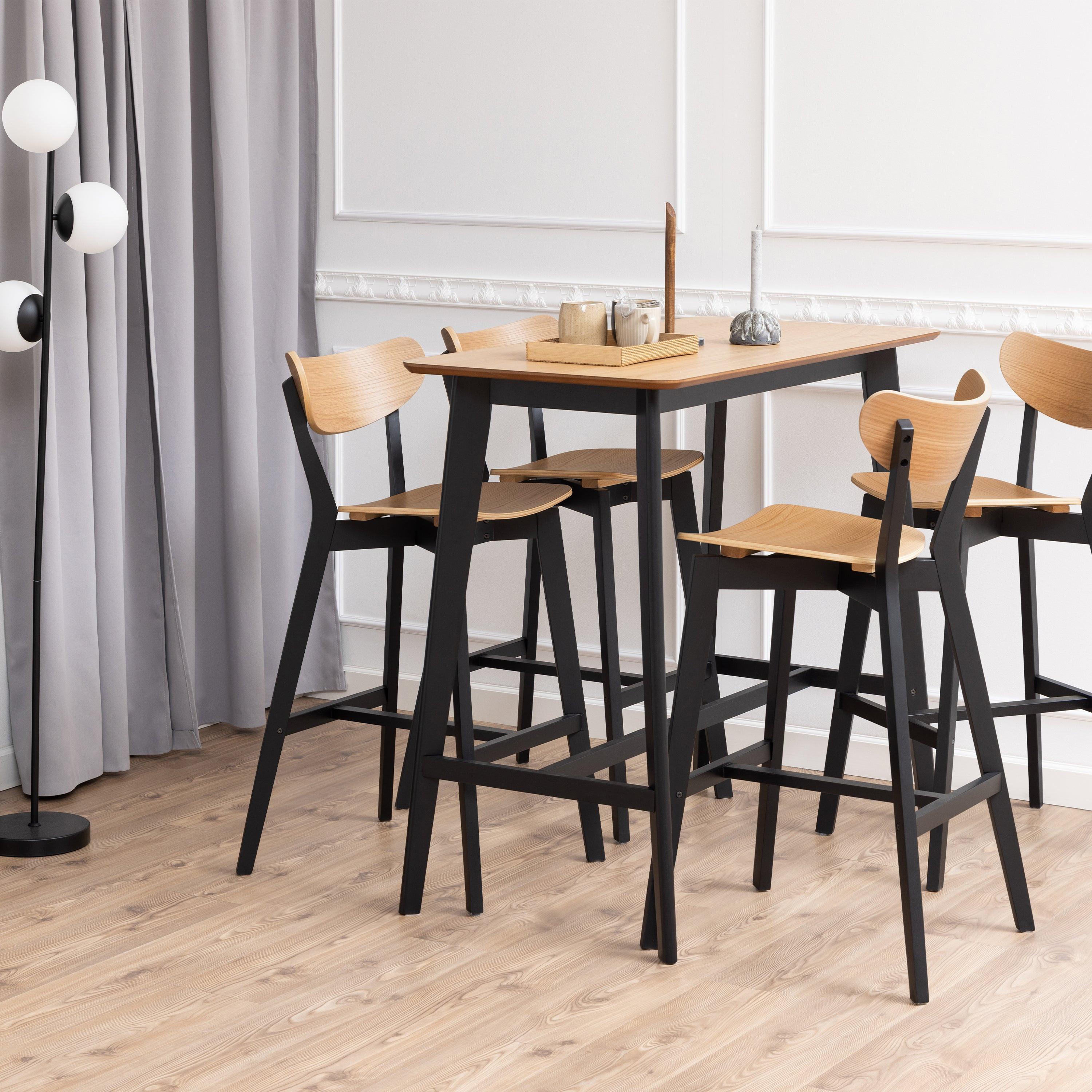 Roxby Bar Table in Oak & Black - image 5