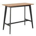 Roxby Bar Table Included 2 Roxby Bar Stool, Black and Oak - image 2