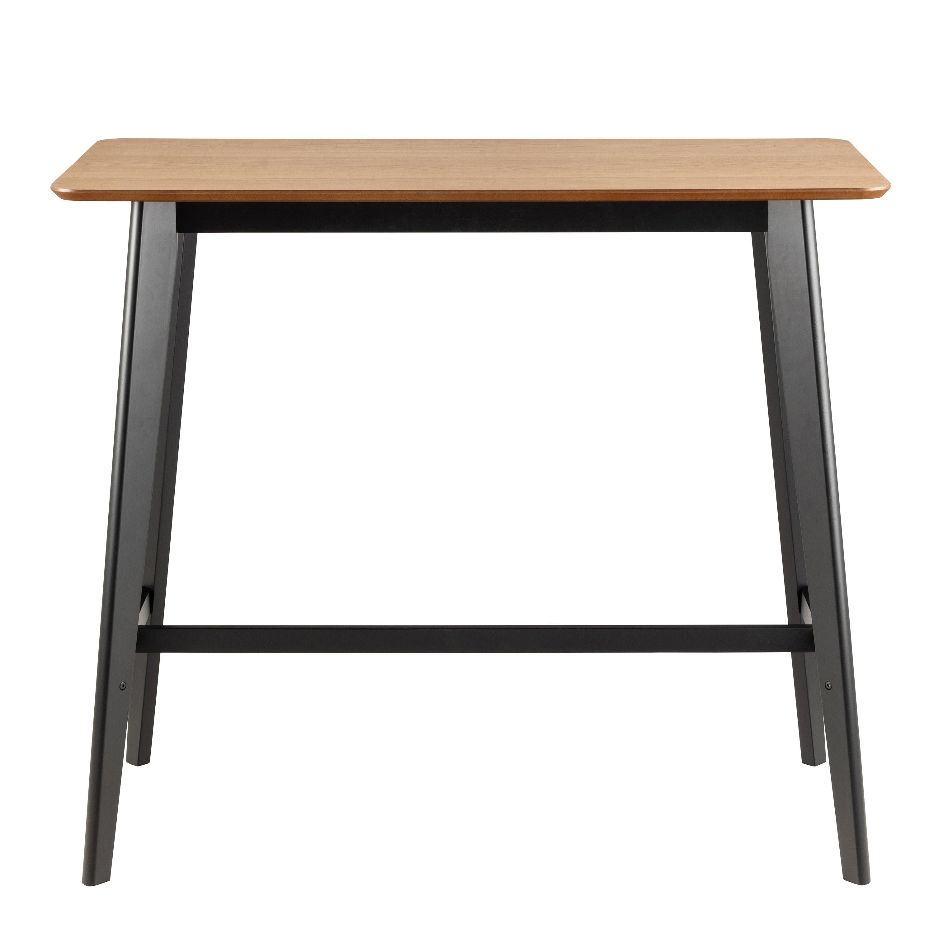 Roxby Bar Table Included 2 Roxby Bar Stool, Black and Oak - image 3