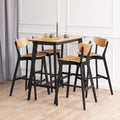 Roxby Bar Stool, Black and Oak Set of 2 - image 5
