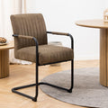 Adele Dining Chair in Light Brown Fabric Set of 2 - image 5
