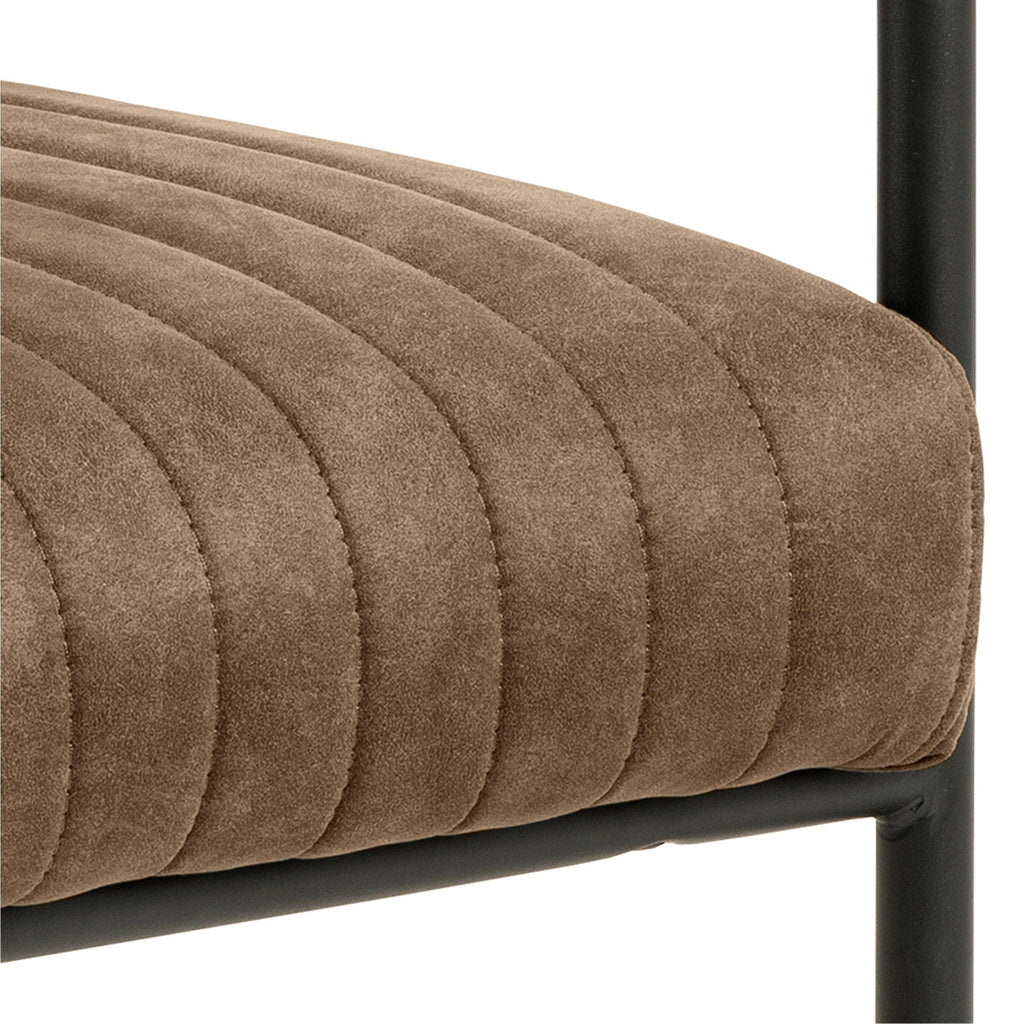 Adele Dining Chair in Light Brown Fabric Set of 2 - image 8