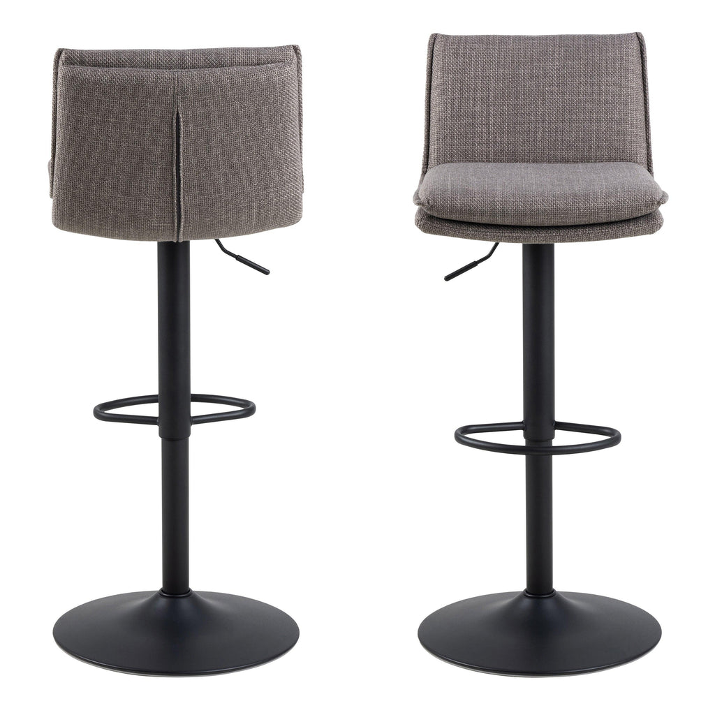 Flynn Swivel Bar Stool with Height Adjustable Function in Light Grey-Brown. - image 2