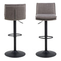 Flynn Swivel Bar Stool with Height Adjustable Function in Light Grey-Brown. - image 2