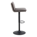 Flynn Swivel Bar Stool with Height Adjustable Function in Light Grey-Brown. - image 3