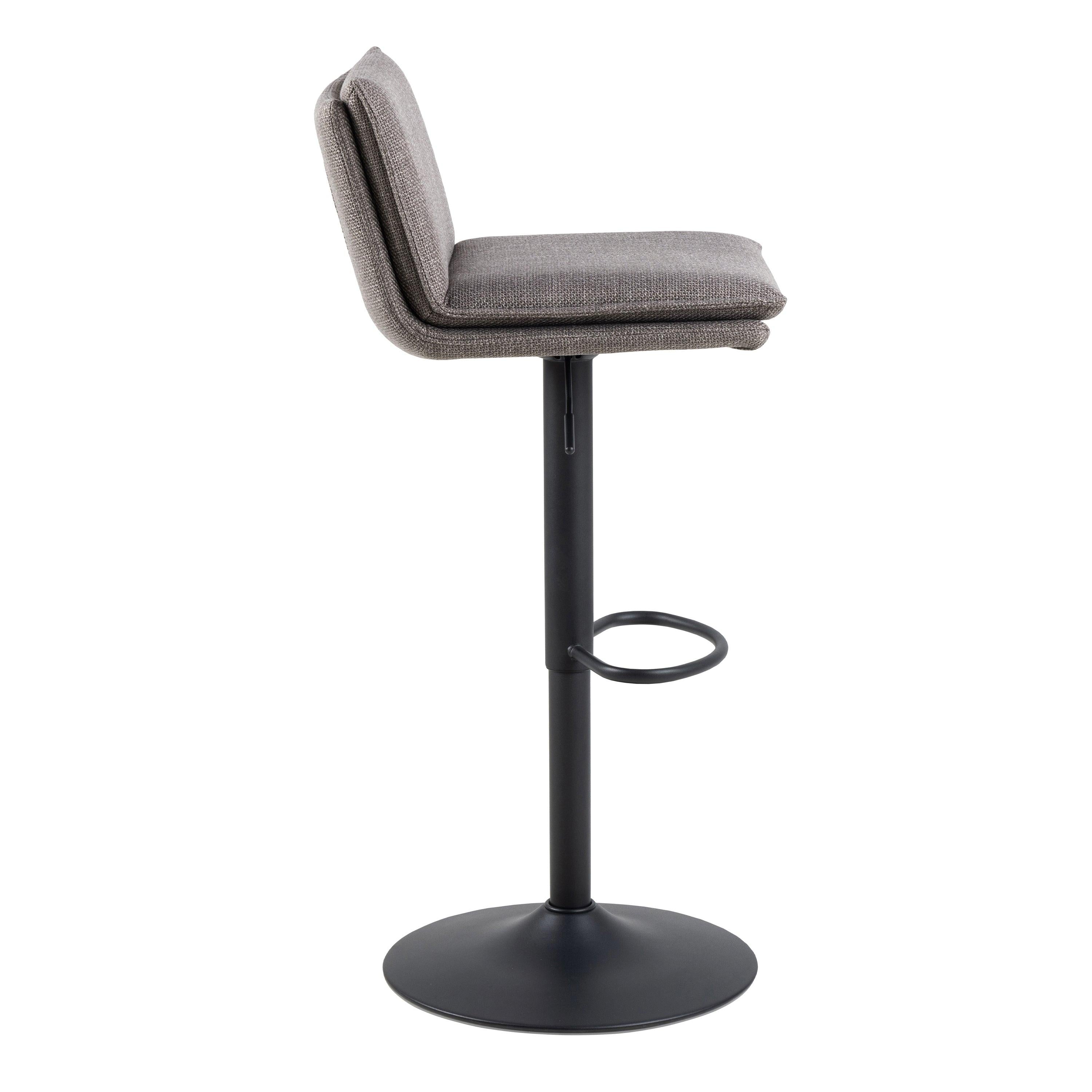 Flynn Swivel Bar Stool with Height Adjustable Function in Light Grey-Brown. - image 3
