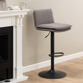 Flynn Swivel Bar Stool with Height Adjustable Function in Light Grey-Brown. - image 4