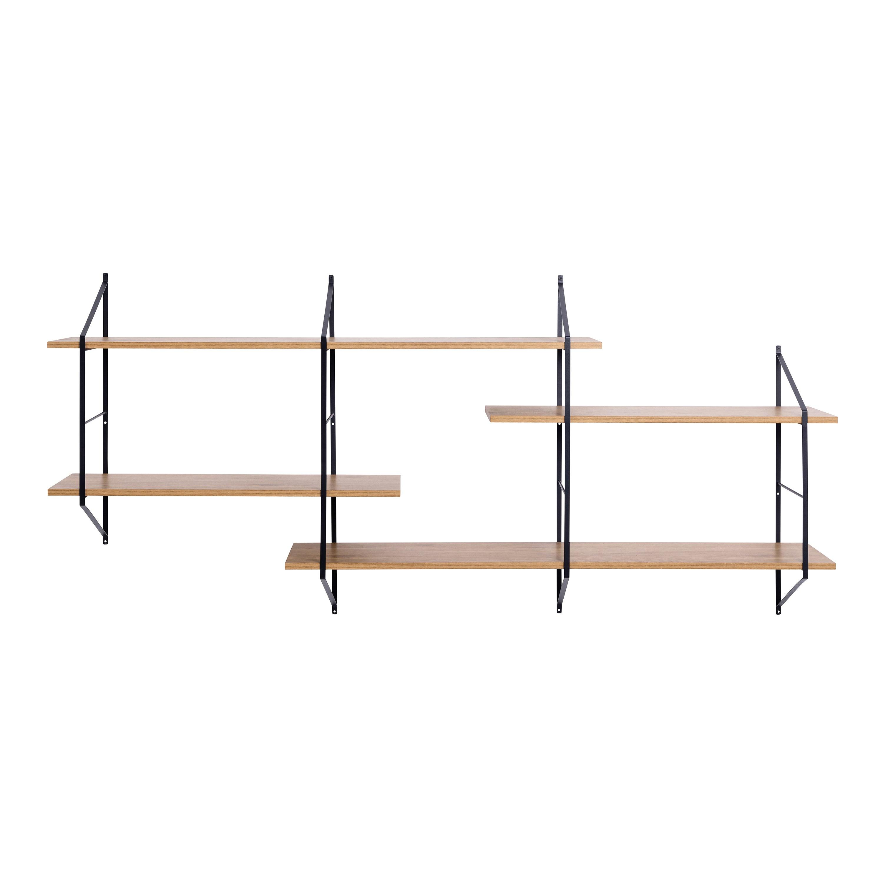 Belfast Wall Unit with 4 Shelves in Oak - image 2
