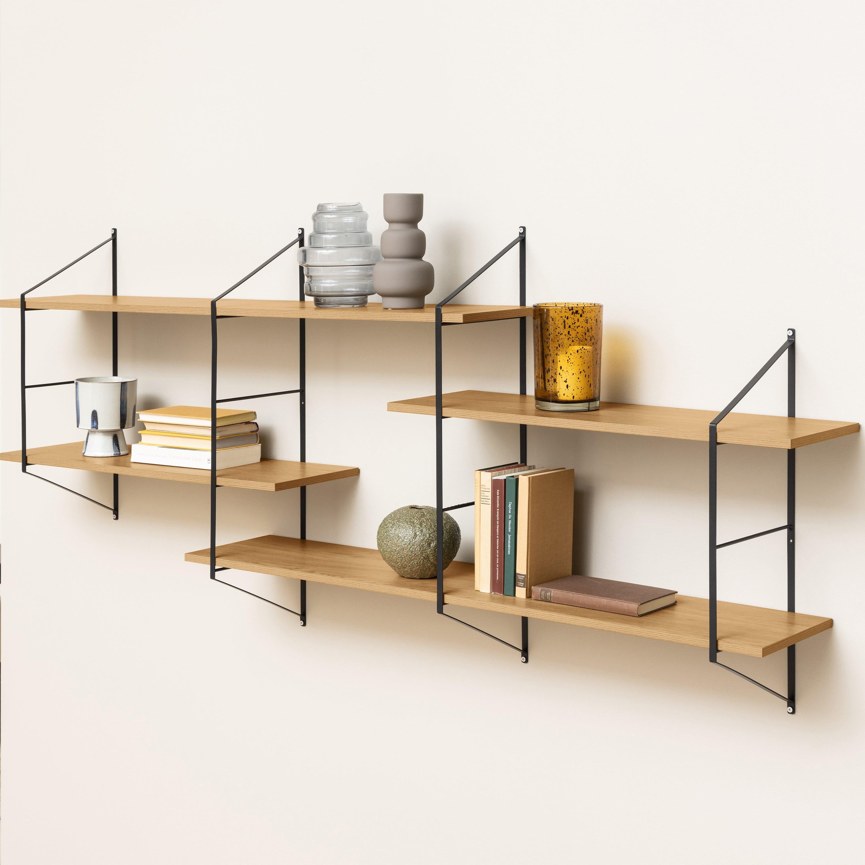 Belfast Wall Unit with 4 Shelves in Oak - image 3