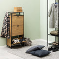 Seaford Shoe Cabinet in Black and Oak - image 5