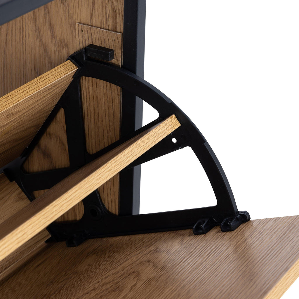 Seaford Shoe Cabinet in Black and Oak - image 8