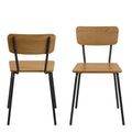 Peru Dining Chair in Steel and Oak Set of 4 - image 2