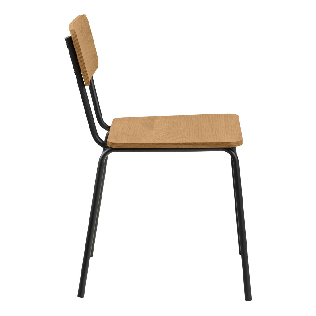 Peru Dining Chair in Steel and Oak Set of 4 - image 3